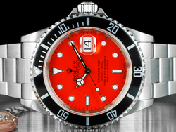 Rolex Submariner Data Rosso Oyster 16610 Ferrari Red